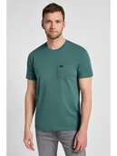 Koszulki męskie - Lee Koszulka w kolorze zielonym - miniaturka - grafika 1