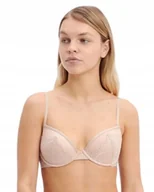 Biustonosze - CALVIN KLEIN BIUSTONOSZ USZTYWNIANY Z KORONKĄ BEŻOWY 80D 1A5E2_C* 80D 1A5 - miniaturka - grafika 1