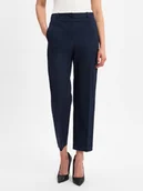 Spodnie damskie - BOSS Damskie spodnie materiałowe - Tecarino Kobiety Bawełna niebieski jednolity, 38 - miniaturka - grafika 1