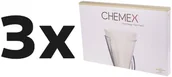 Akcesoria i części AGD - Zestaw: 3x Chemex - Filtry papierowe białe, niezłożone 3 filiżanki - miniaturka - grafika 1