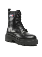 Buty trekkingowe damskie - Tommy Jeans Trapery Urban Tommy Jeans Lace Up Boot EN0EN01995 Czarny - miniaturka - grafika 1