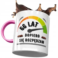 Kubki - Kubek Różowy na Urodziny 66 66te 66-te Prezent z Nadrukiem ze Zdjęciem+ Opakowanie na prezent (wzór 01) - miniaturka - grafika 1