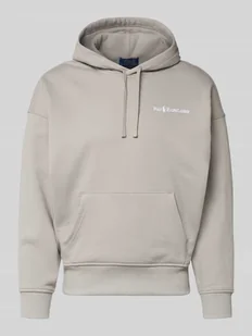 Bluza o kroju relaxed fit z kapturem, wyhaftowanym logo i kieszenią kangurką - Bluzy męskie Bluza o kroju relaxed fit z kapturem, wyhaftowanym logo i kieszenią kangurką - Bluzy męskie - miniaturka - grafika 1