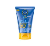 Balsamy i kremy do opalania - Nivea Sun Kids Protect & Care balsam ochronny na słońce dla dzieci SPF50+ 50ml - miniaturka - grafika 1