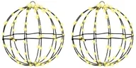 Ozdoby bożonarodzeniowe - vidaXL Piłka z 192 diodami LED 2 pcs Ciepła biel 30 cm Metal - miniaturka - grafika 1