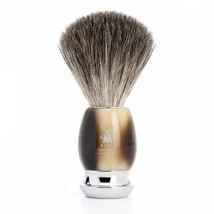 Muhle 81M332 Męski pędzel z borsuka do golenia VIVO Horn - Pędzle do golenia - miniaturka - grafika 1