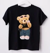 Koszulki dla dziewczynek - koszulka z misiem - miniaturka - grafika 1