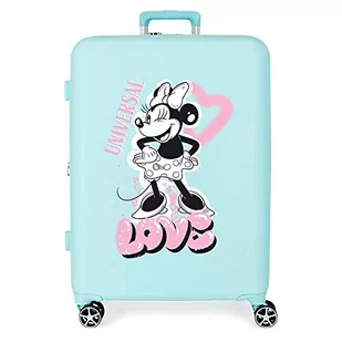 Disney Minnie Heart Walizka średniej wielkości 48x70x26 cms Twarde mocowanie ABS Wbudowany 88L 3,98 kg 4 Koła Podwójny, niebieski, Talla única, średnia walizka - Walizki - miniaturka - grafika 1