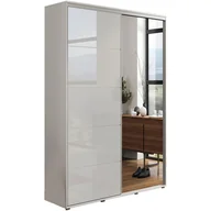 Szafy - Szafa Przesuwna 125 z Lustrem A11 Skąpski Meble Grafit, Craft Złoty, 245 Cm, Biały - miniaturka - grafika 1