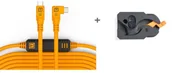 Akcesoria fotograficzne - Tether Tools LeverLock&Cable Kit Optima 10G rechts orange 4,6m - miniaturka - grafika 1