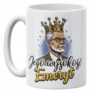 Kubki - Kubek ceramiczny 330 ml Dla Emeryta Z Okazji Emerytury Prezent Zabawny - miniaturka - grafika 1