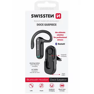 SWISSTEN Bezprzewodowy zestaw słuchawkowy z uchwytem BLUETOOTH HEADSET DOCK EARPIECE - Słuchawki bluetooth - miniaturka - grafika 3