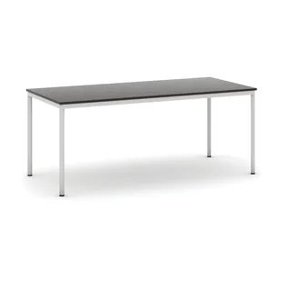 B2B Partner Stół do jadalni 1800 x 800 mm, blat wenge, nogi jasnoszare 555689 - Stoły - miniaturka - grafika 1