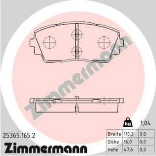 Klocki hamulcowe - komplet ZIMMERMANN 25365.165.2 - Klocki hamulcowe - miniaturka - grafika 1