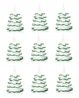 Świece - 9x świeczki świąteczne choinka 10cm końców zielona - miniaturka - grafika 1