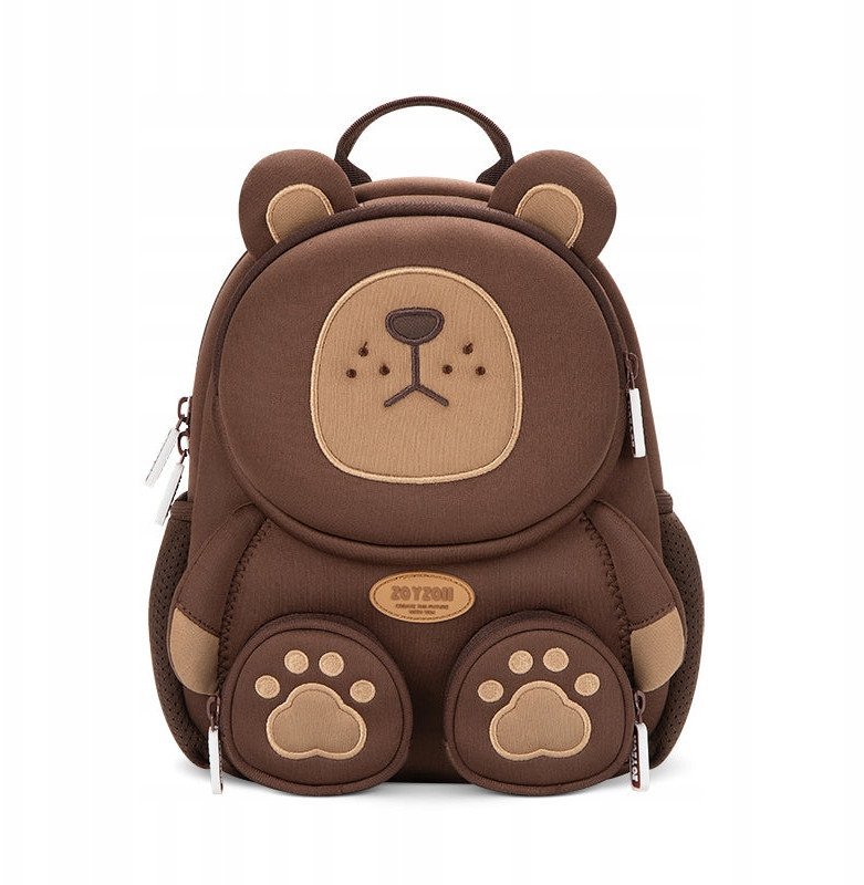 Rucsac Zoyzoii pentru copii 2-6 ani, design inovativ 3D, textil, model Ursul Funny