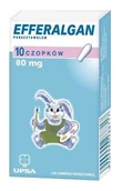Przeziębienie i grypa - UPSA Efferalgan 80mg czopki 10 szt. - miniaturka - grafika 1