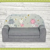 Łóżka dla dzieci i młodzieży - Galeriatrend Sofka Dziecięca Mini Kanapa Tańczące Kotki - miniaturka - grafika 1