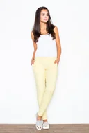 Spodnie damskie - FIGL SPODNIE M305 żółty S - miniaturka - grafika 1