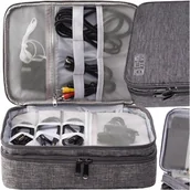 Akcesoria podróżnicze - ORGANIZER PODRÓŻNY TORBA ETUI NA ŁADOWARKI KABLE - miniaturka - grafika 1