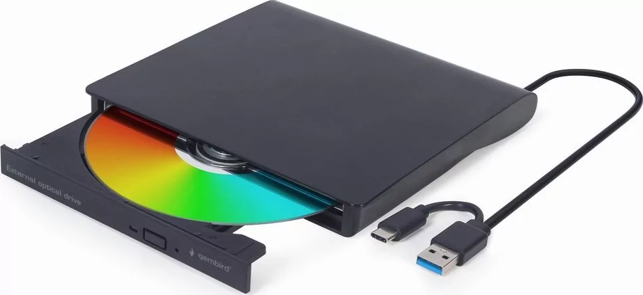 GEMBIRD ZEWNĘTRZNA NAGRYWARKA DVD 8X, CD 24X USB 3.1 SLIM CZARNA