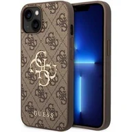 Etui i futerały do telefonów - Guess GUHCP15S4GMGBR iPhone 15 6.1" brązowy/brown hardcase 4G Big Metal Logo - miniaturka - grafika 1