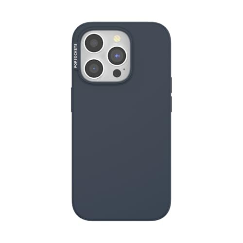 PopSockets Etui na iPhone'a 15 Pro kompatybilne z MagSafe, etui na telefon iPhone 15 Pro, kompatybilne z bezprzewodowym ładowaniem - granatowe