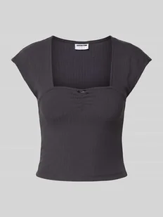 T-shirt z kwadratowym dekoltem model ‘SELENA’ - Koszulki i topy damskie - miniaturka - grafika 1