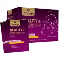 Włosy, skóra, paznokcie - Protego Beauty+ Kolagen 5000, smak mango-ananas, 30 saszetek - miniaturka - grafika 1