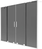 Parawany nawannowe - Mexen Velar Duo parawan nawannowy 2-skrzydłowy rozsuwany 200 x 150 cm, grafit, biały - 896-200-000-42-20 - miniaturka - grafika 1