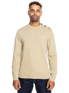 Swetry męskie - Quiksilver Kardigan MARIN sweter męski beżowy S - miniaturka - grafika 1