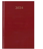 Kalendarze - Kalendarz Info A5 2024 Czerwony Kreska - miniaturka - grafika 1