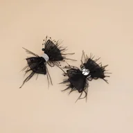 Inne - TEMU Eleganckie Odpinane Klipsy do Butów z Piórami i Akcentami z Cyrkonii - Idealne na Śluby, Imprezy & Wysokie Obcasy, Siatka, Kokarda, Koraliki - miniaturka - grafika 1