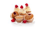 Cukier i słodziki - GRIZLY Sweets bezglutenowa mieszanka na muffinki z malinami, kokosem i białą czekoladą 2 x 365 g - miniaturka - grafika 1