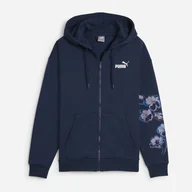 Bluzy sportowe damskie - Bluza sportowa damska rozpinana Puma Ess + Floral Vibes FZ Hoodie FL 68602614 L Granatowa (4067982706227) - miniaturka - grafika 1