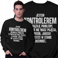 Bluzy męskie - Bluza Dla Kontrolera Śmieszny Prezent Rozwiązuję Problemy Bluza Męska - miniaturka - grafika 1