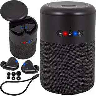 Głośnik Bluetooth + Słuchawki Heckermann B20 Czarny - Głośniki przenośne - miniaturka - grafika 1