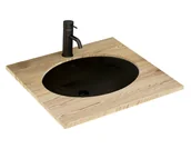 Umywalki - Rea Umywalka podblatowa Nel Black - miniaturka - grafika 1