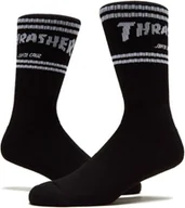 Skarpetki damskie - skarpety męskie SANTA CRUZ (THRASHER) STRIP CREW SOCKS Black - miniaturka - grafika 1