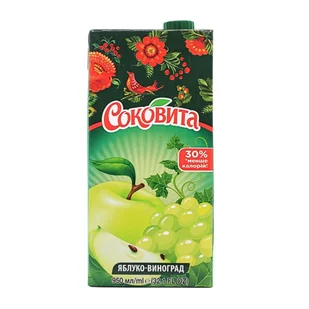 Nektar jabłko-biale winogrona "Sokovita" 950ml - Soki i napoje niegazowane - miniaturka - grafika 1