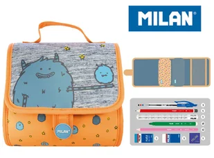 MILAN Multipiórnik z 2 piórnikami MIMO pomarańcz - Piórniki - miniaturka - grafika 3