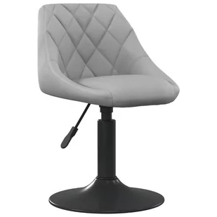 vidaXL Krzesło stołowe, jasnoszare, obite aksamitem - Krzesła - miniaturka - grafika 1