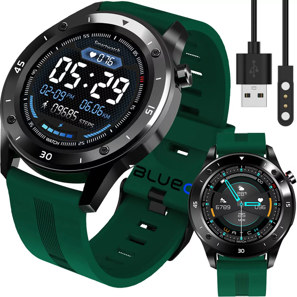 MODNY Zegarek Smartwatch WODOODPORNY Sportowy PL F22 GREEN