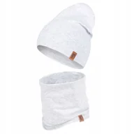 Czapki dla dzieci - Czapka Dziecięca Wiosenna Jesienna Komin Komplet Bawełna Dla Dzieci 48-56 - miniaturka - grafika 1