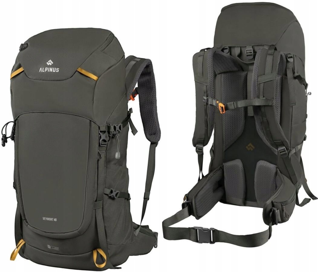 Plecak Alpinus Veymont 45 litrów Pas Biodrowy, Stelaż, system H2O Góry
