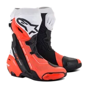 Buty motocyklowe - Buty Motocyklowe Alpinestars Supertech R Czarny/Złamany Biały/Czerwony Fluorescencyjny47 - miniaturka - grafika 1