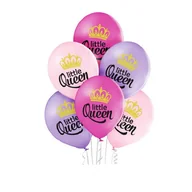 Balony i akcesoria - BELBAL Balony &quot;Little Queen&quot; pastel mix BELBAL 12&quot; 6 szt BB5000302 - miniaturka - grafika 1