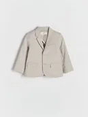 Kombinezony dla dzieci - Reserved - Elegancka marynarka regular fit - beżowy - miniaturka - grafika 1