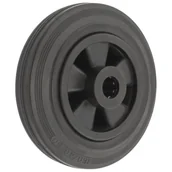 Zawiasy, okucia i inne akcesoria - Koło kauczukowe czarne 160 mm/175 kg - miniaturka - grafika 1