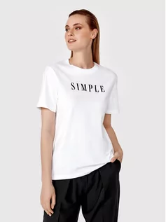 Koszulki i topy damskie - Simple T-Shirt TSD033 Biały Regular Fit - grafika 1